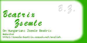 beatrix zsemle business card